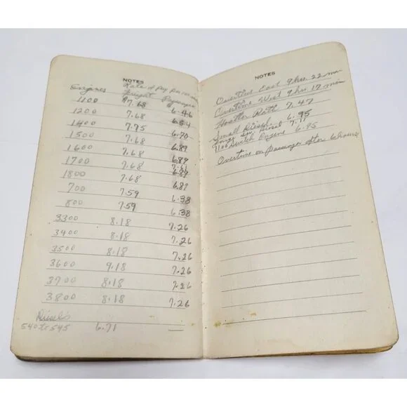 Vintage 1943 Enginemen's Time Book Brotherhood of Locomotive Firemen & Enginemen - Picture 9 of 12
